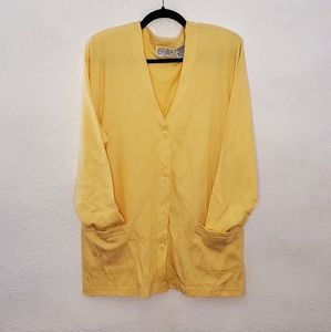 Jaclyn Smith Oversized Cardigan with Shoulder Pads